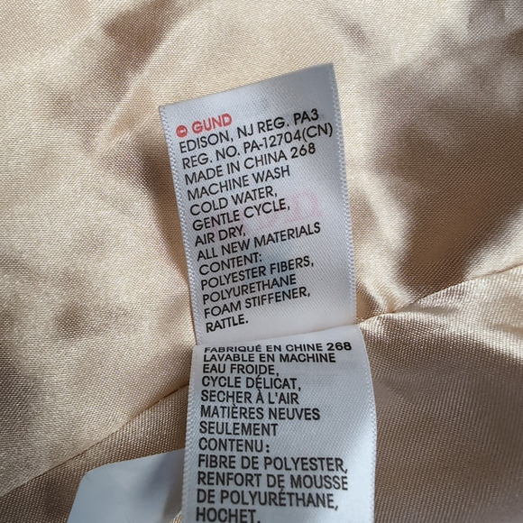 Gund Baby Lamb Costume Sweater Satin Lined Rattle Pocket - Picture 14 of 14